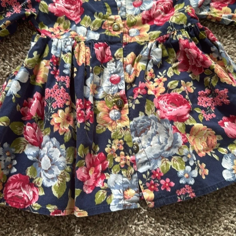 Vintage baby beluga New York Floral baby girl dress